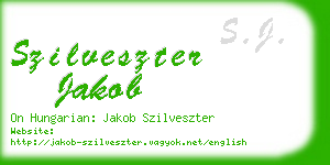 szilveszter jakob business card